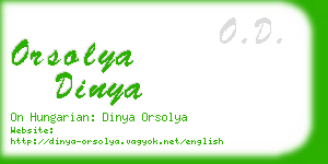orsolya dinya business card